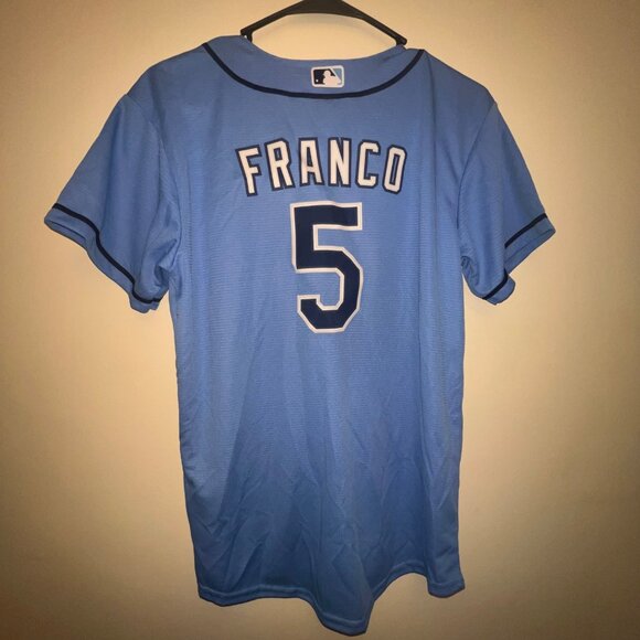 Nike Tampa Bay‎ Rays Wander Franco #5 Youth Jersey Large 14/16 - Picture 1 of 9
